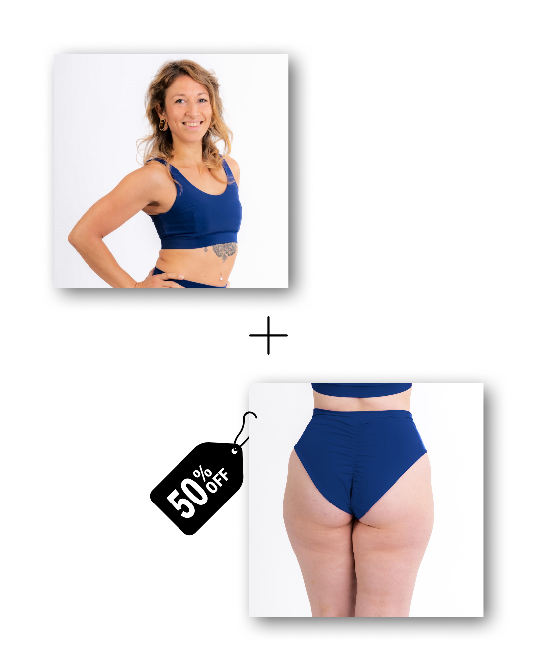 Basic Top & A-Line Shorts Bundle in deep blue sea