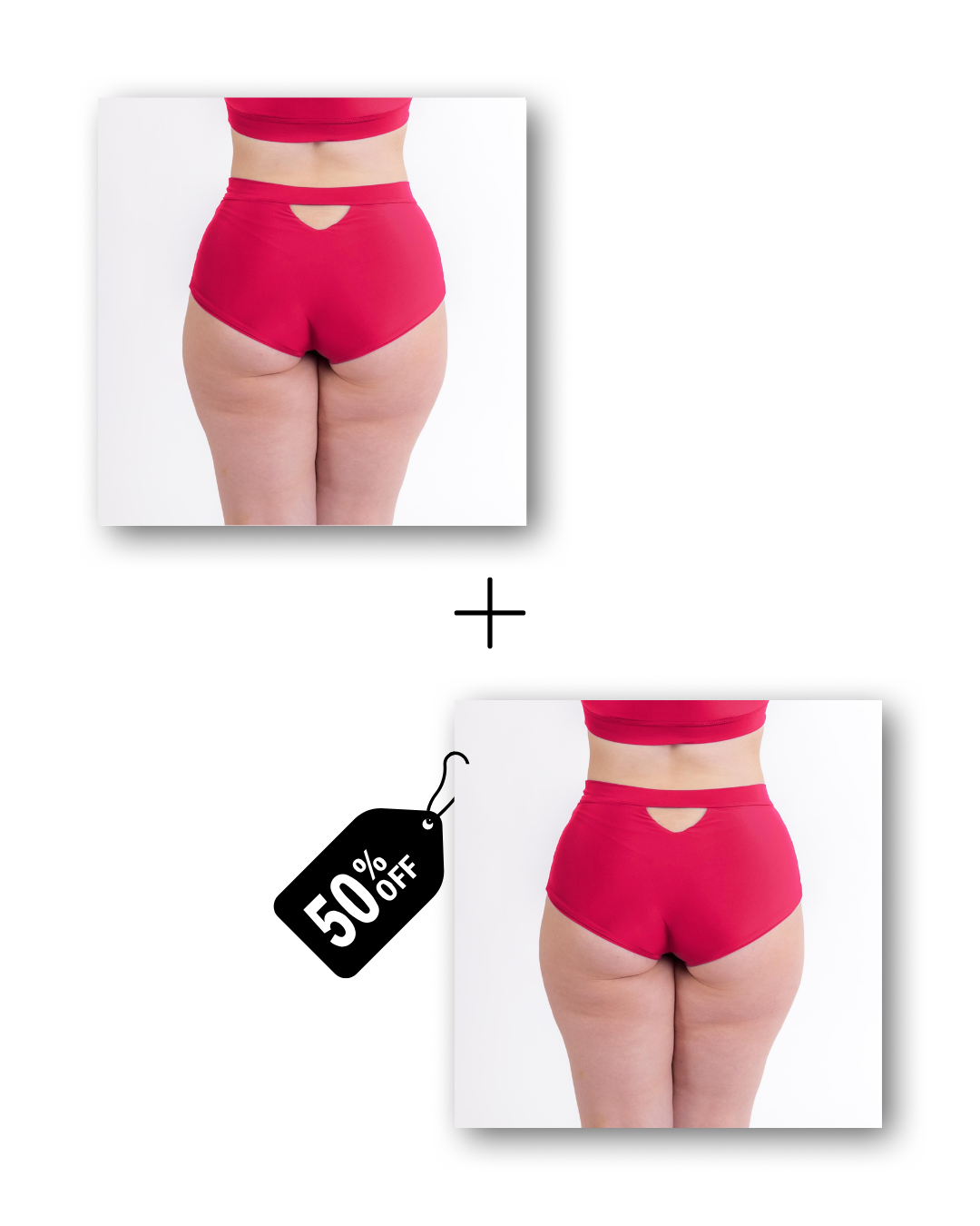Basic shorts bundle in dangerously pink