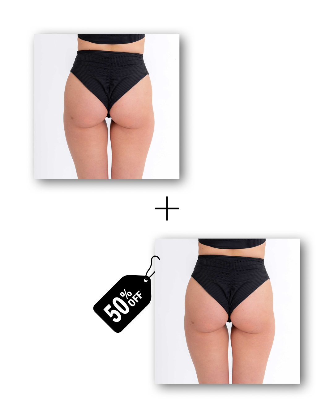 A-Line Shorts Bundle in ribbed black