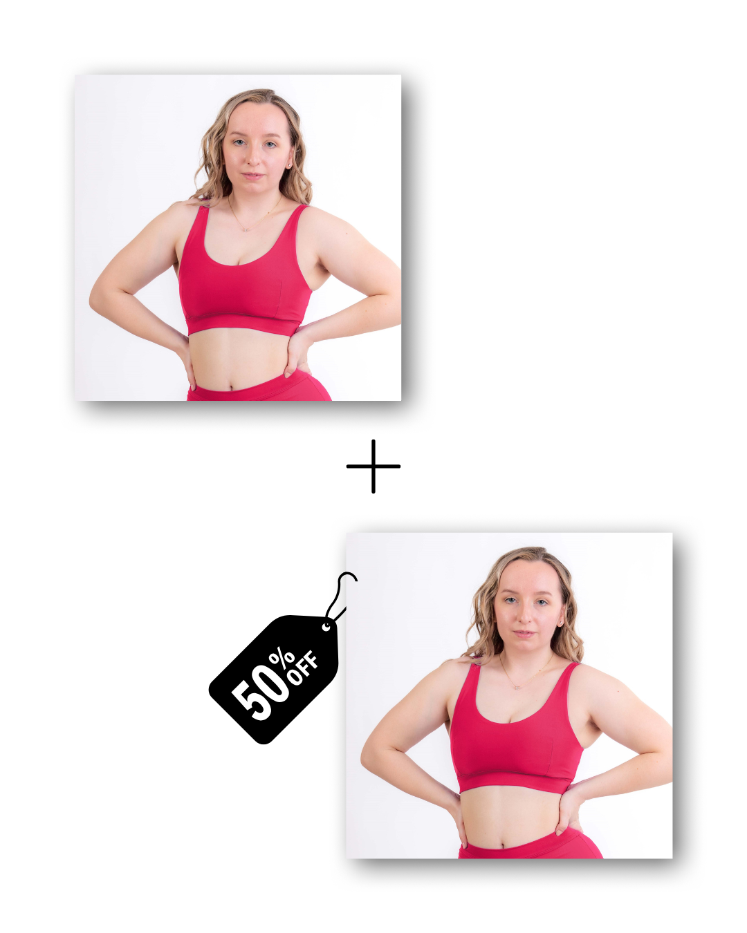 Basic top bundle in dangerously pink