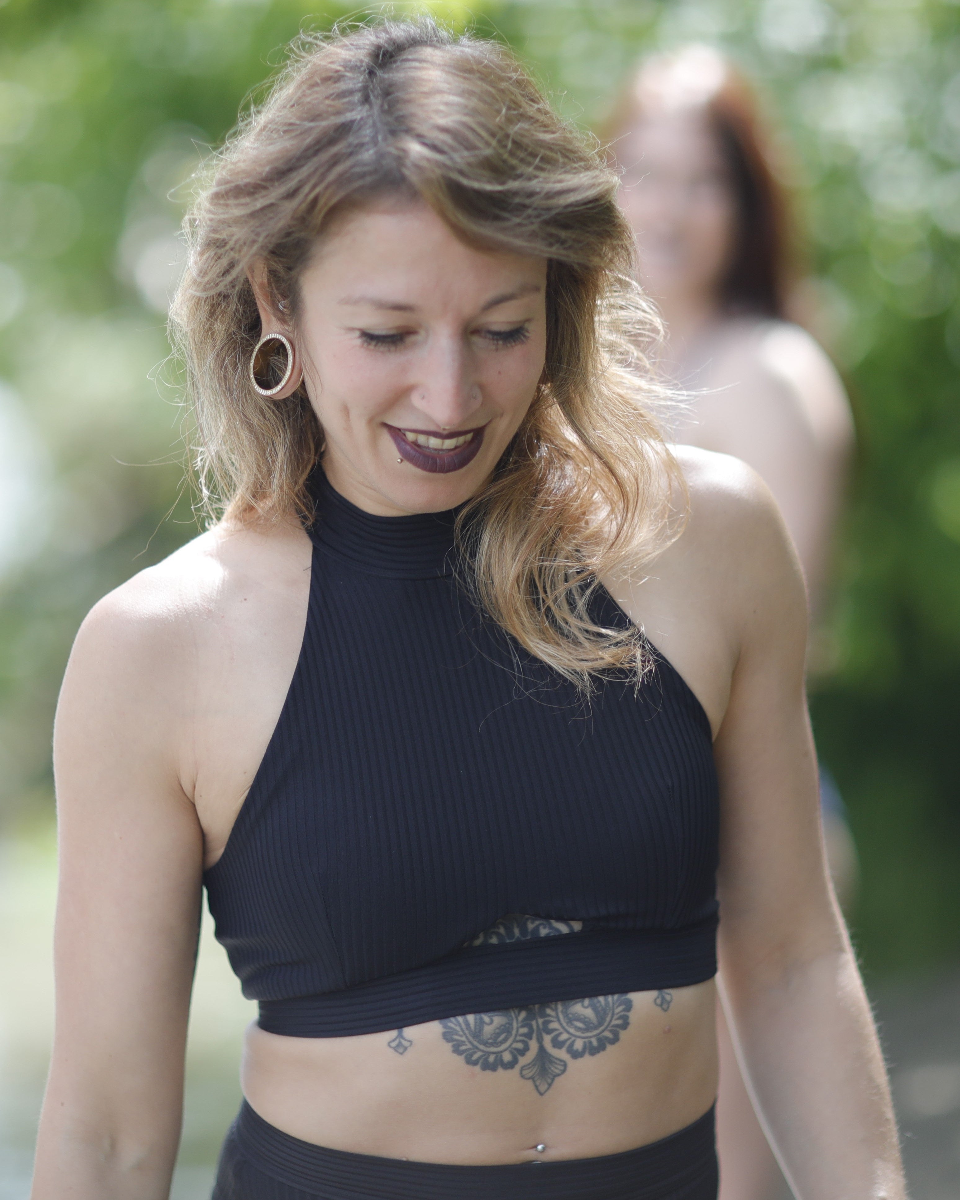 A-Line Top Bundle in dangerously pink / ribbed black