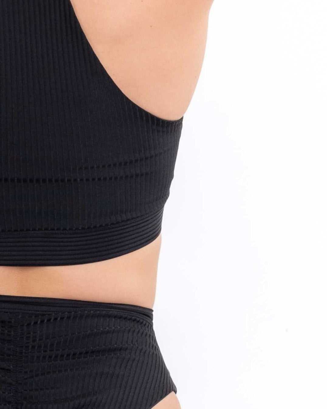 A-Line Top Bundle in dangerously pink / ribbed black