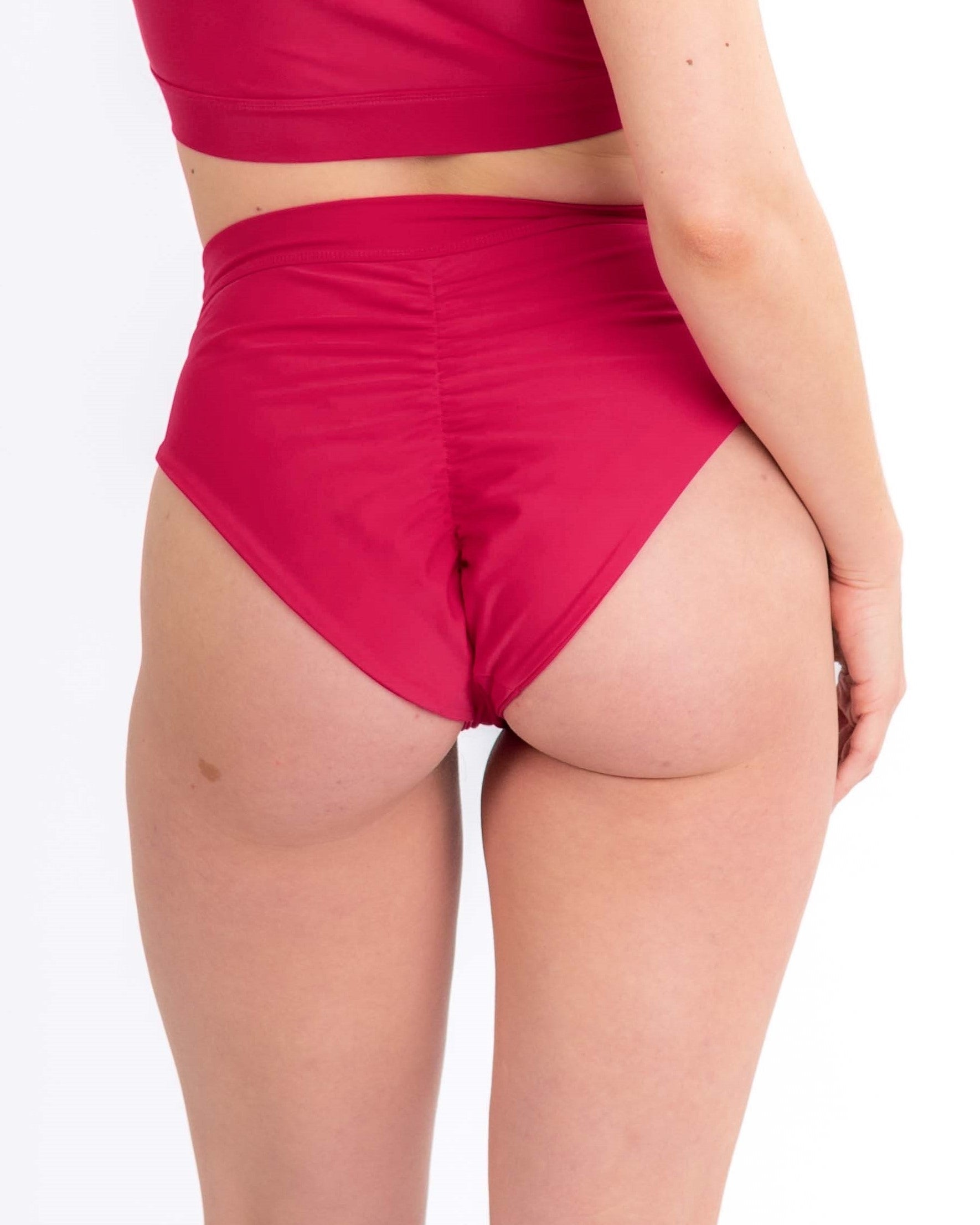 A-line shorts in dangerously pink