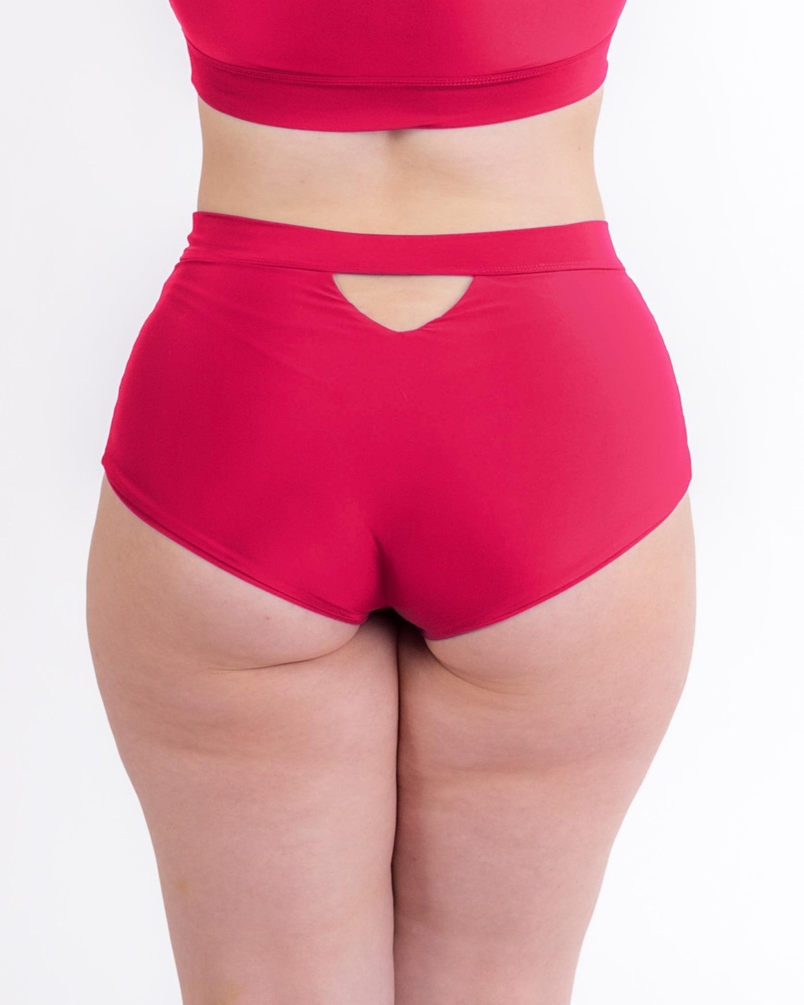 Basic shorts in dangerously pink