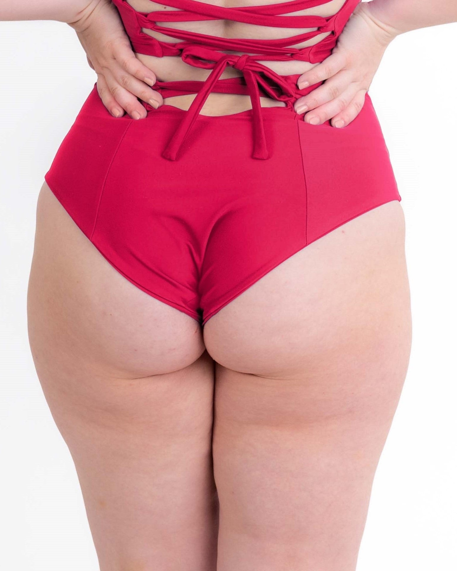 Corset shorts in dangerously pink