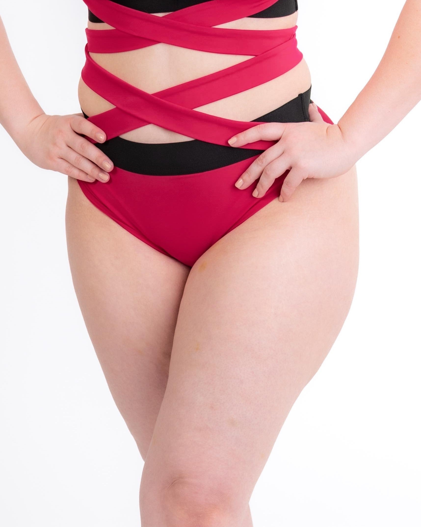 Wrap shorts in dangerously pink