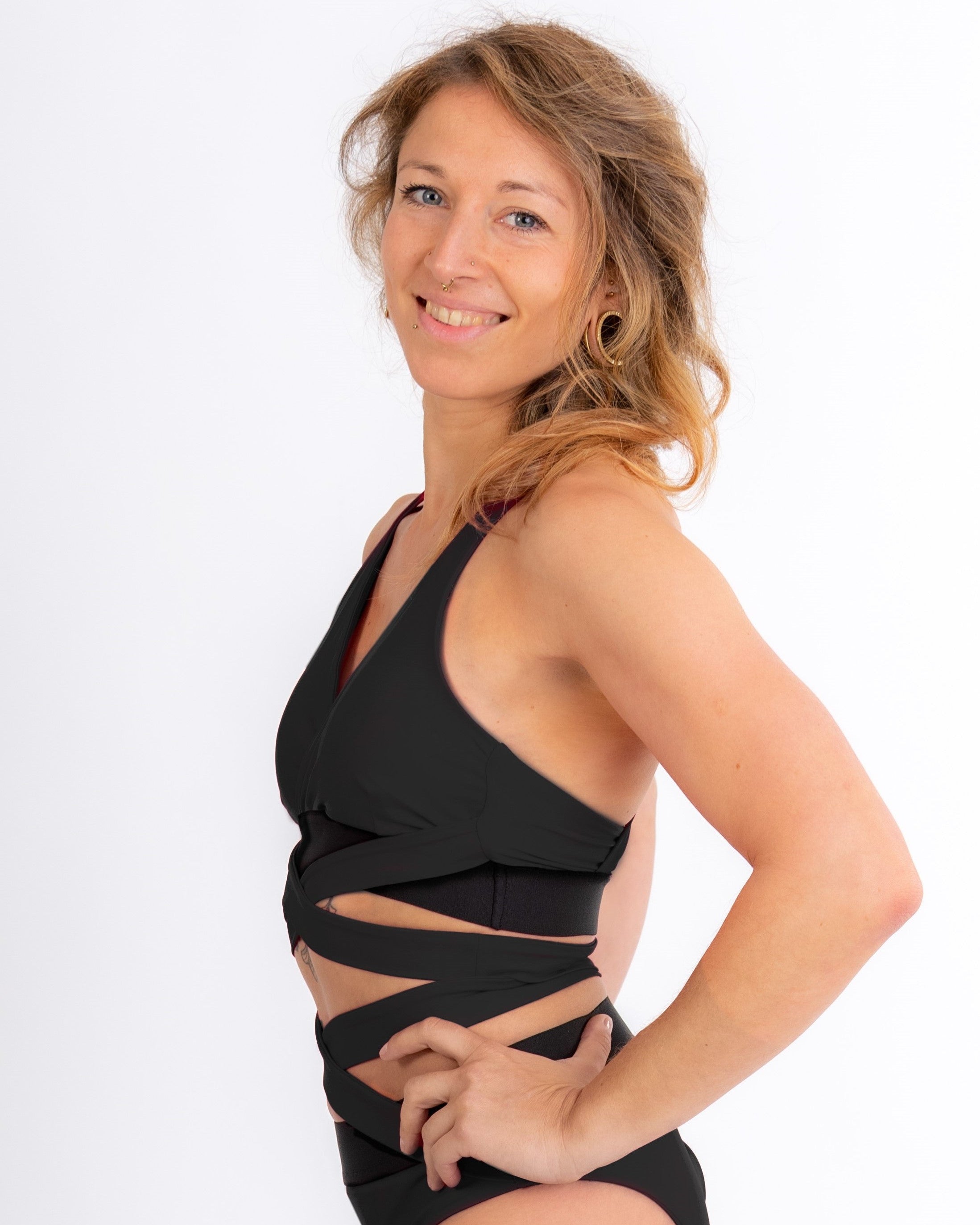 Wrap Top in classic black