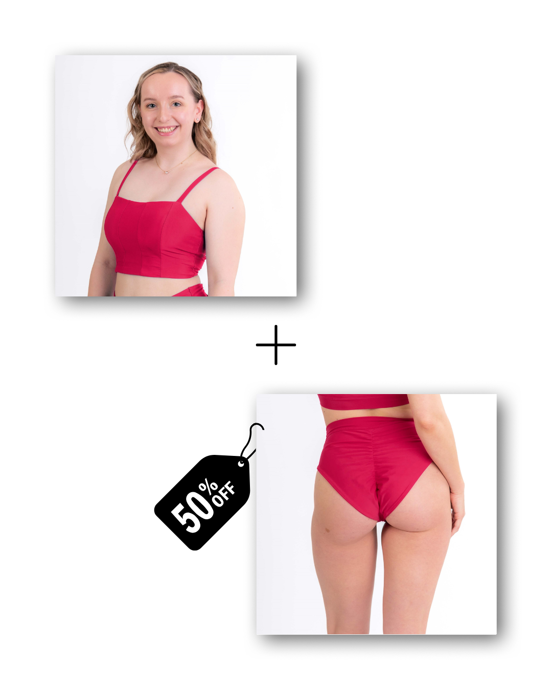 Corset Top / A-Line Shorts Bundle in dangerously pink