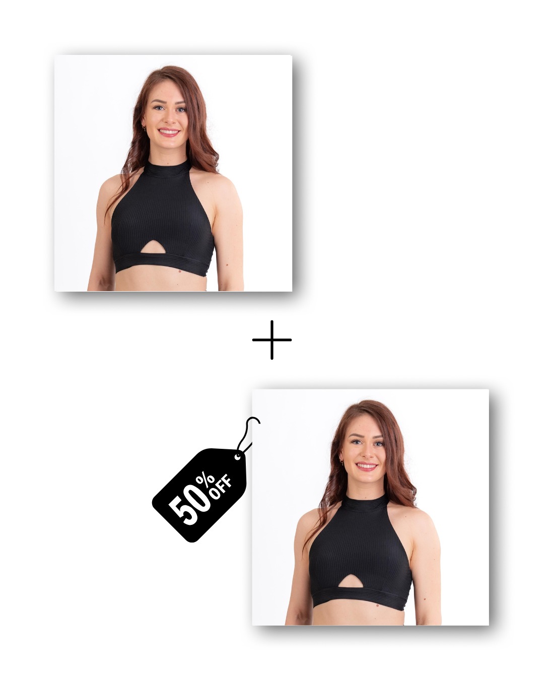 A-Line Top Bundle in ribbed black