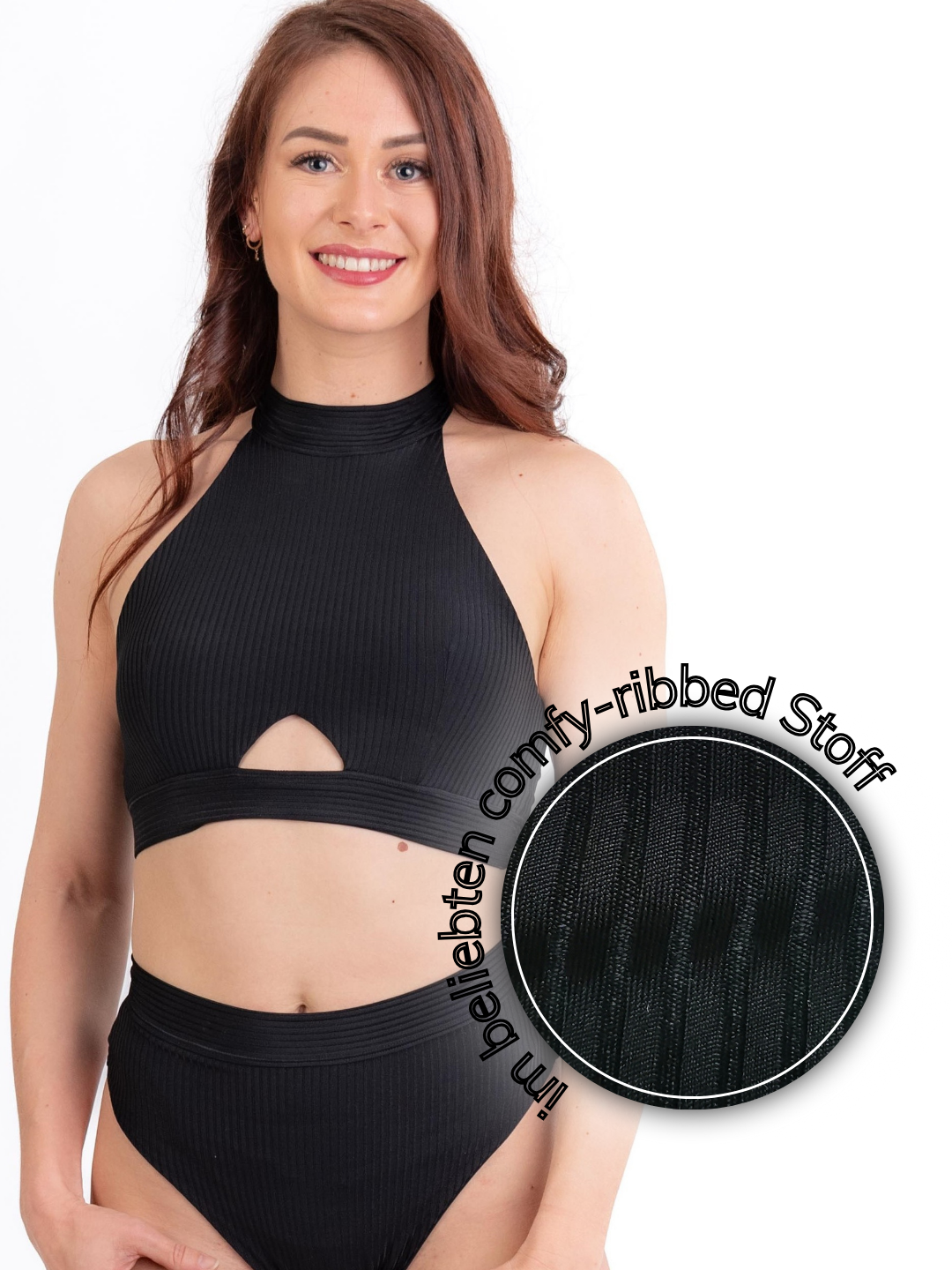 A-Line Top in ribbed black